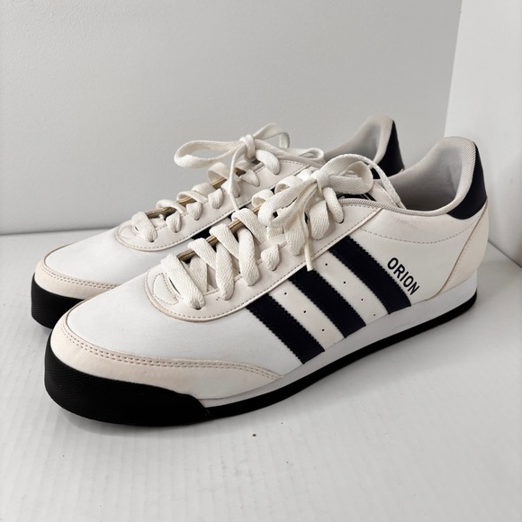 Adidas Orion 2 Leather Low Top VINTAGE White Navy Blue G59277 Mens 12.5 NEW! main image 4
